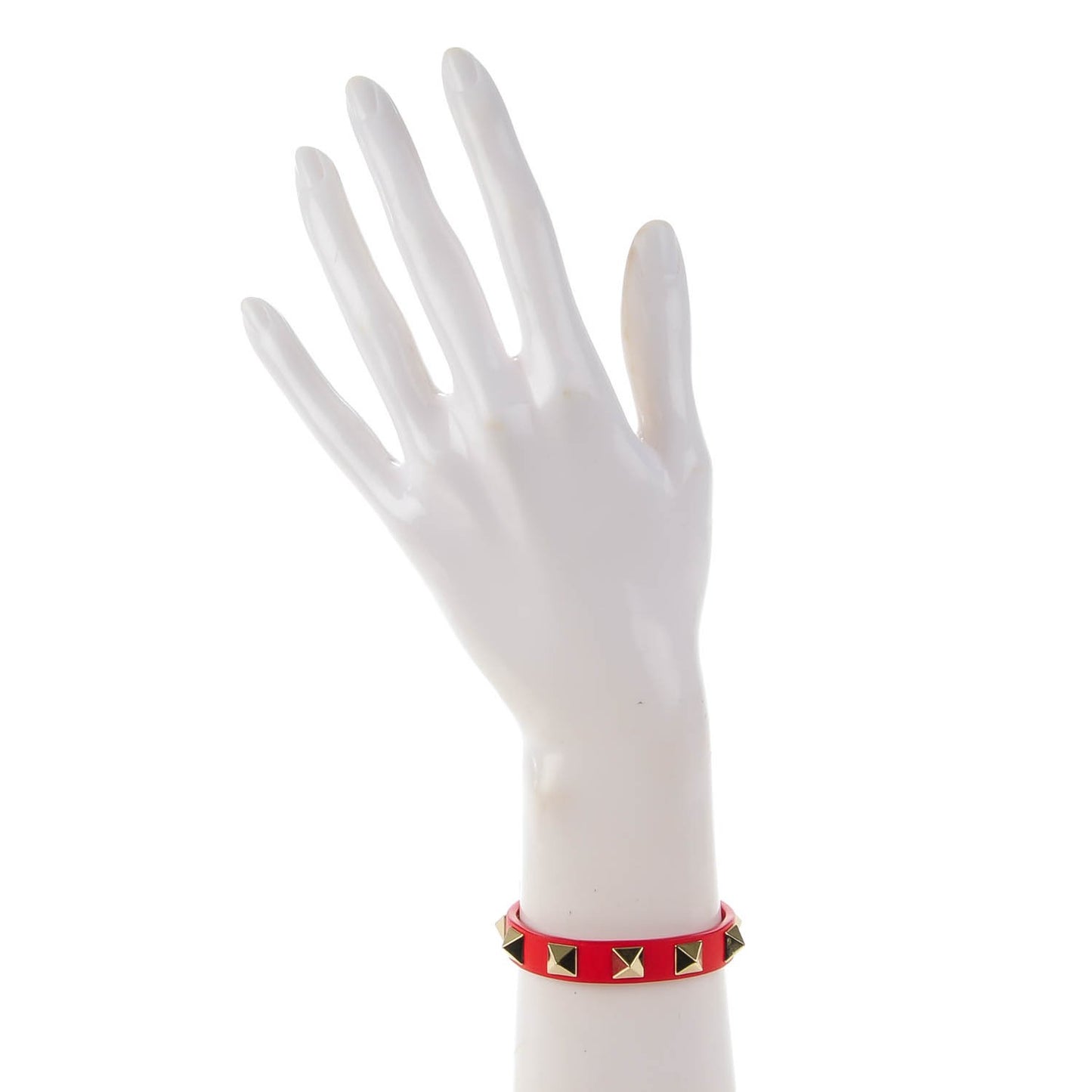 Vitello Rockstud Bracelet Red