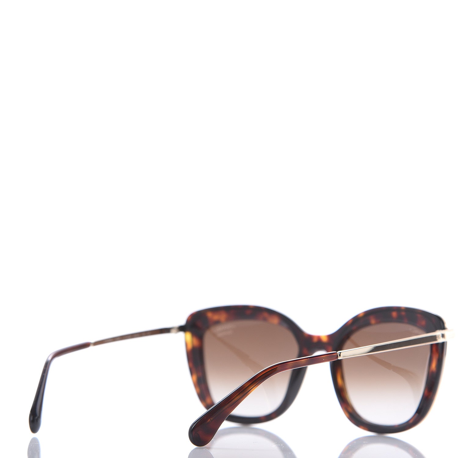 Chanel Acetate Quilted Metal Butterfly Sunglasses 4238 Dark Tortoise Gold 4 of 8