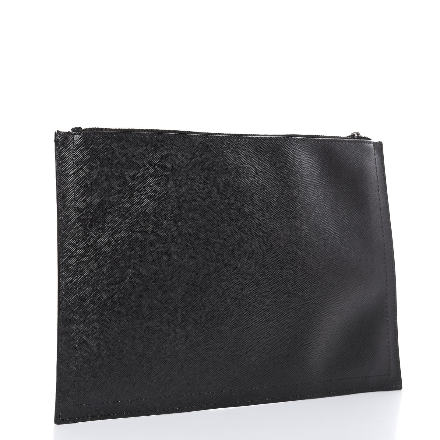Textured Coated Canvas Rottweiler Print Large Cosmetic Pouch Black