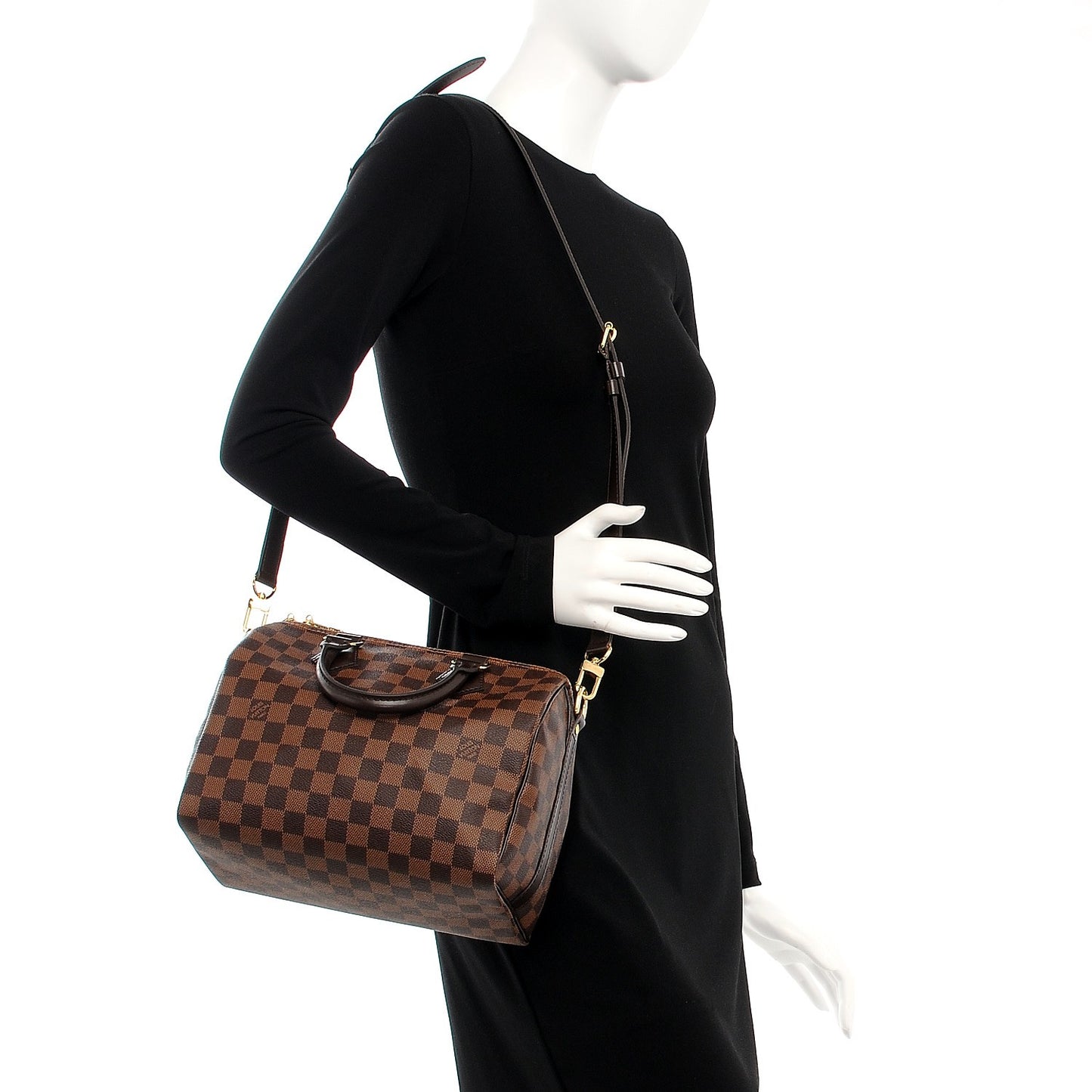 Damier Ebene Speedy Bandouliere 25