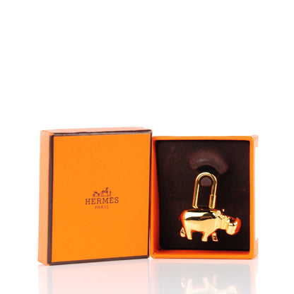 Hermes Annee Des Fleuves Hippo Cadena Lock Gold 5 of 5