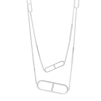 Hermes Sterling Silver Ever Chaine d'Ancre Long Necklace 120 1 of 4