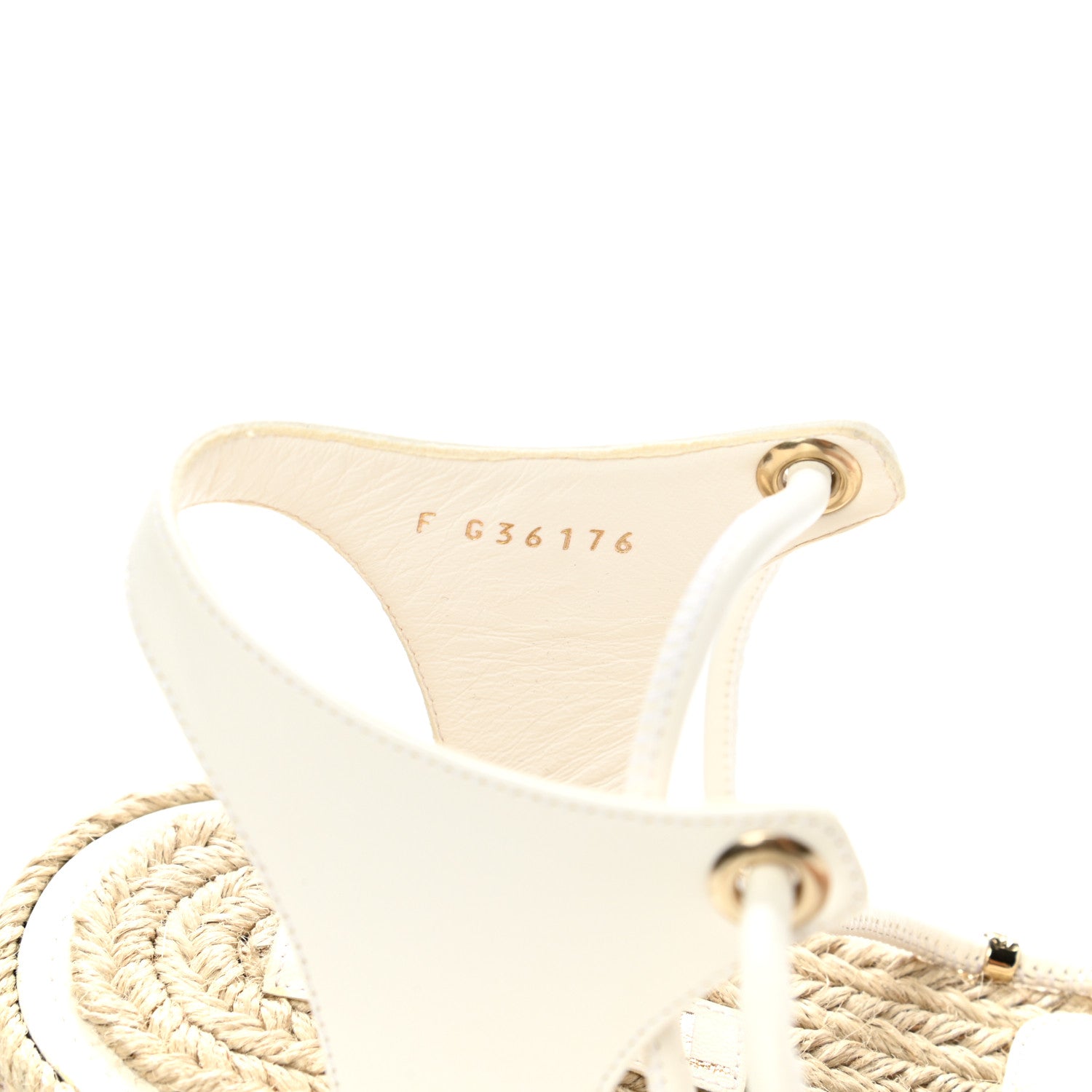 Chanel Lambskin Espadrille Sandals 36 White 8 of 8