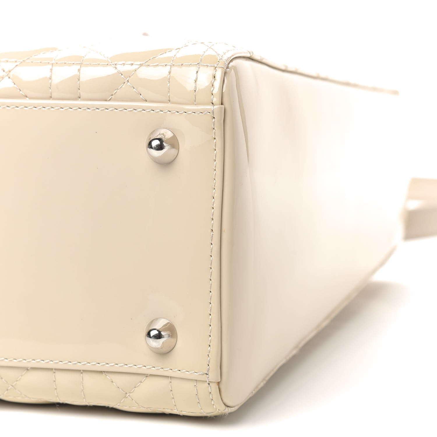 Christian Dior Patent Cannage Large Lady Dior Beige 6 of 8