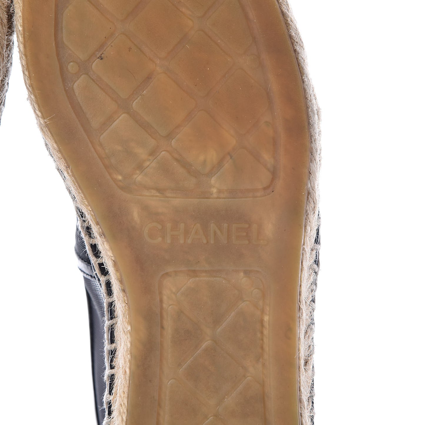 Mesh Grosgrain CC Espadrilles 35 Black