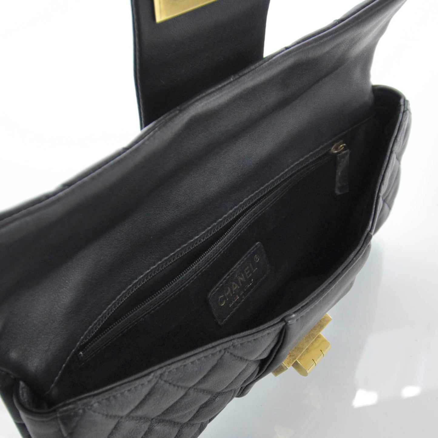 Lambskin Mademoiselle Clutch Black