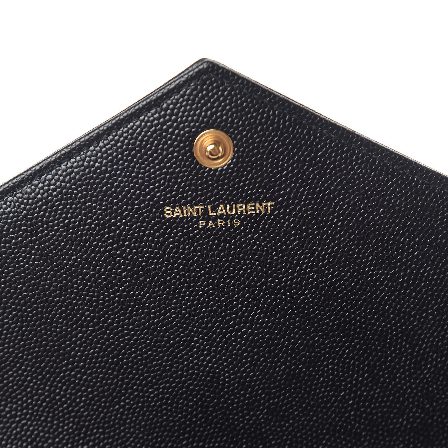 Grain De Poudre Matelasse Chevron Monogram Chain Wallet Black