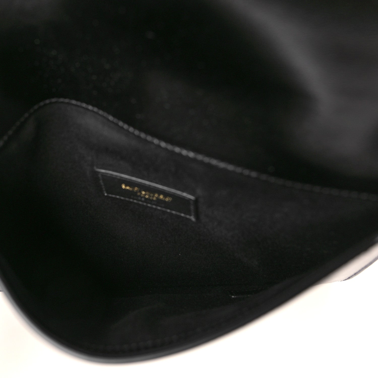 Saint Laurent Smooth Shiny Calfskin Monogram Uptown Baby Pouch Black 5 of 7