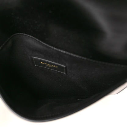 Saint Laurent Smooth Shiny Calfskin Monogram Uptown Baby Pouch Black 5 of 7