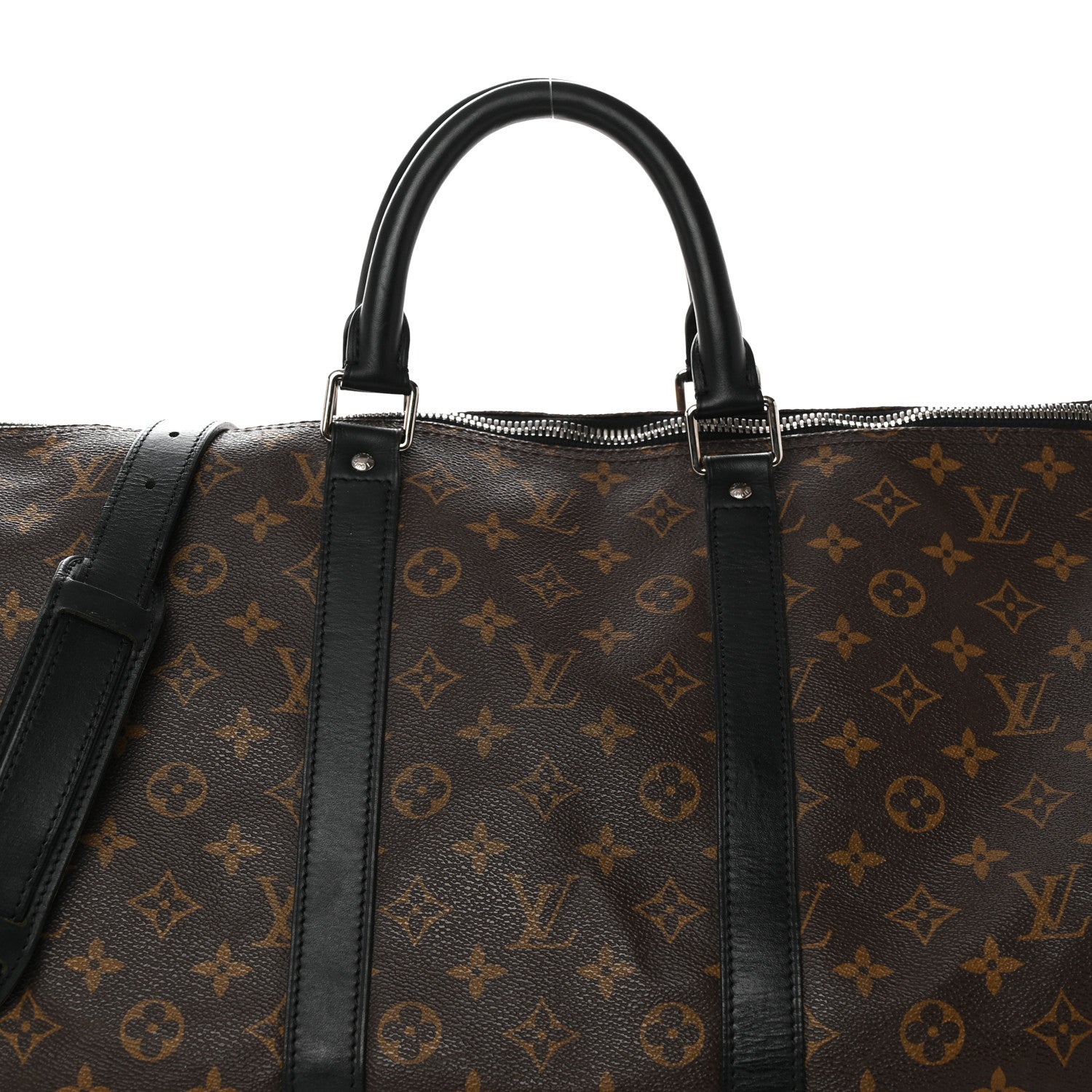 Louis Vuitton Monogram Macassar Keepall Bandouliere 55 10 of 13