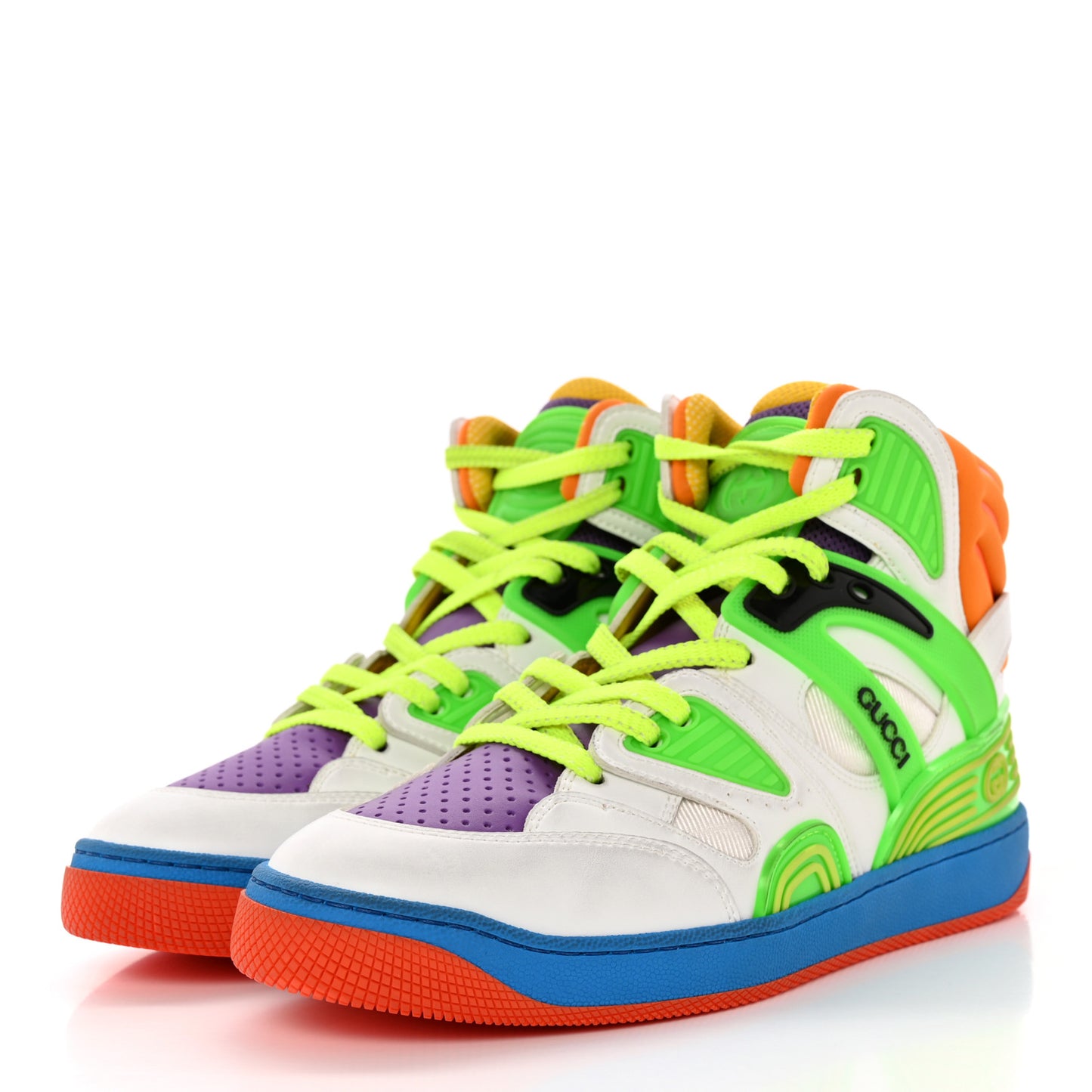 Demetra Womens Basket High Top Sneakers 37.5 Great White Shine Purple