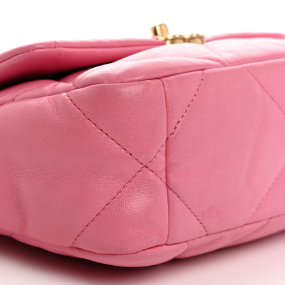 Chanel Lambskin Quilted Medium Chanel 19 Flap Pink 9 of 11