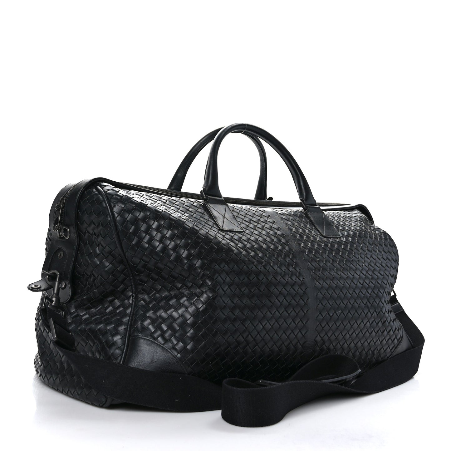 Nappa Intrecciato VN Large Duffel Black
