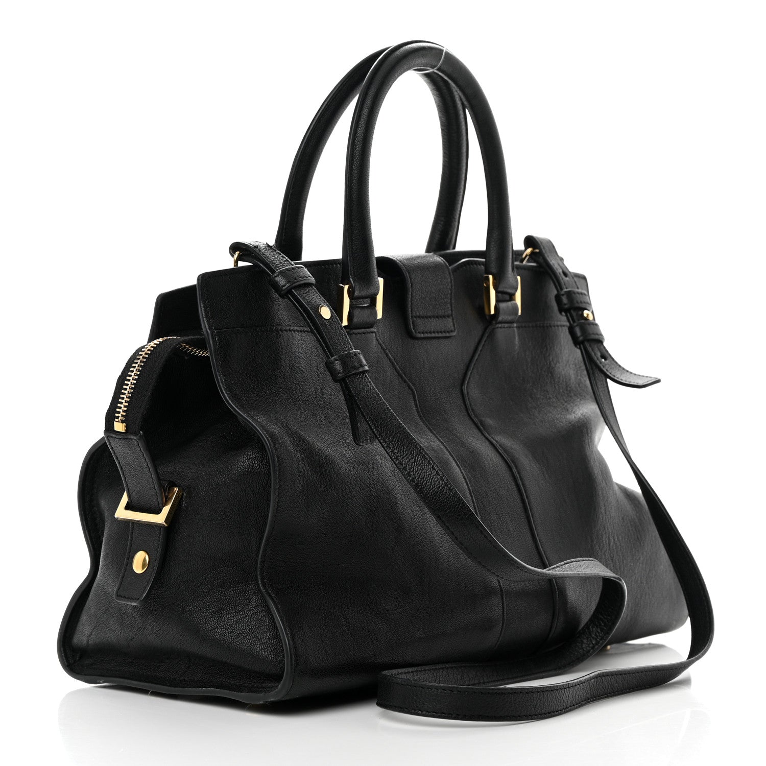Saint Laurent Sheepskin Small Cabas Chyc Black 3 of 23