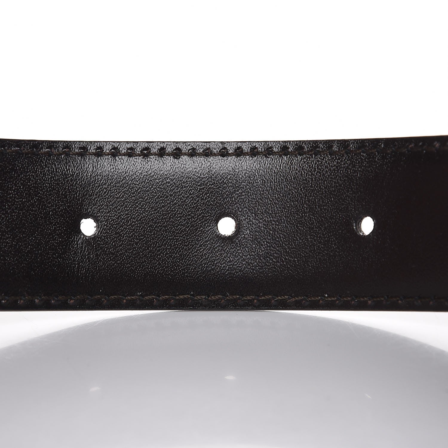 Gucci Calfskin Reversible Square G Buckle Belt 85 34 Black Brown 6 of 6
