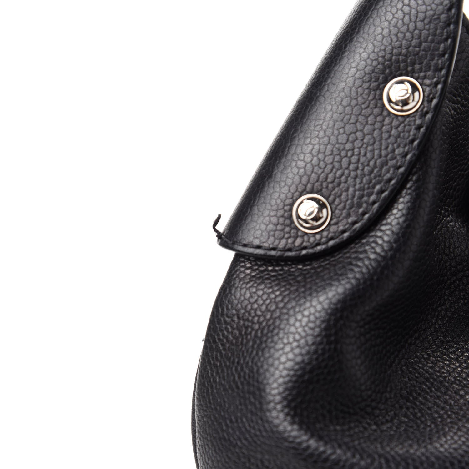 Chanel Caviar Stitched Pocket In The City Hobo Black 8 of 11