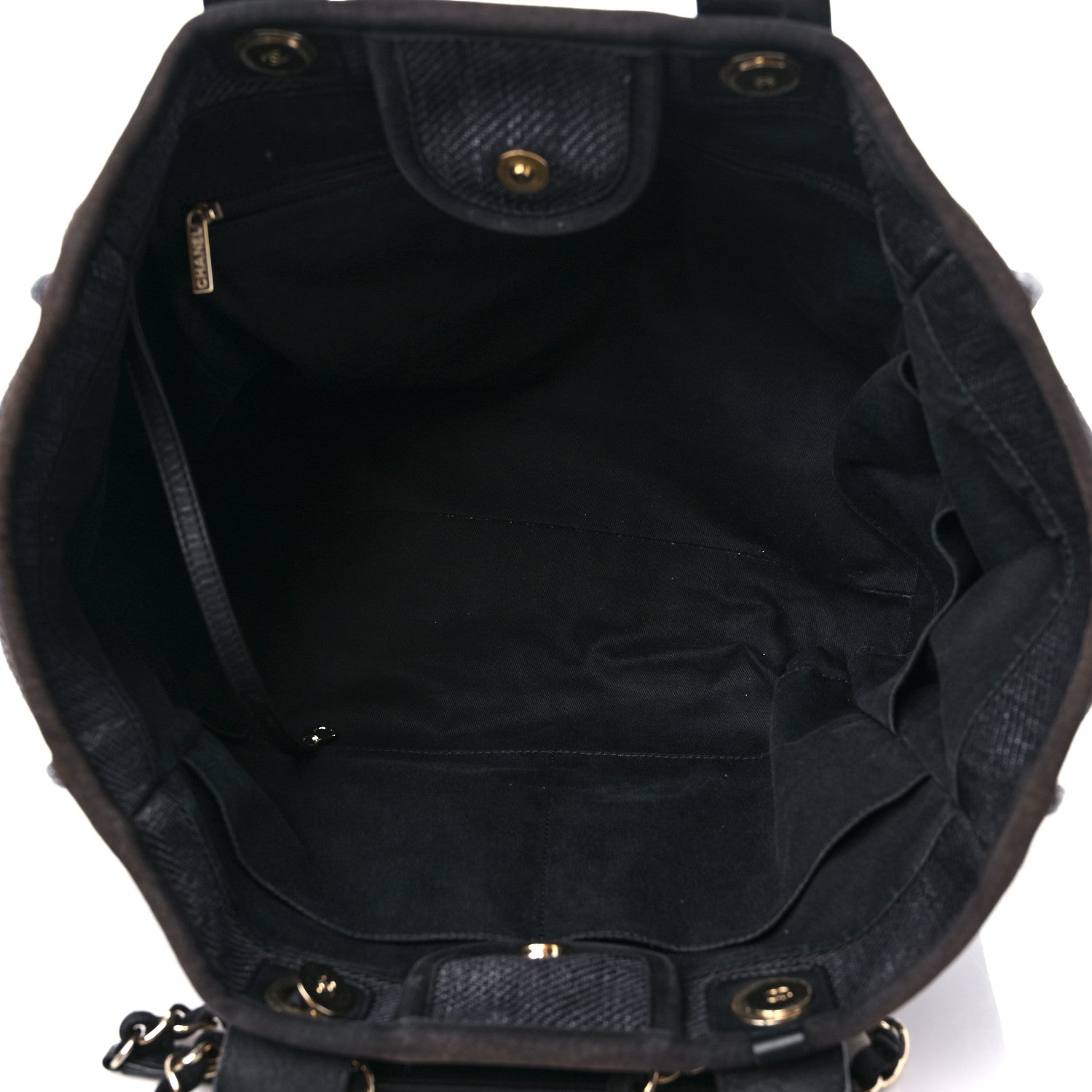 Chanel Woven Straw Raffia Medium Deauville Tote Black 5 of 16