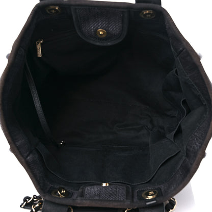 Chanel Woven Straw Raffia Medium Deauville Tote Black 5 of 16