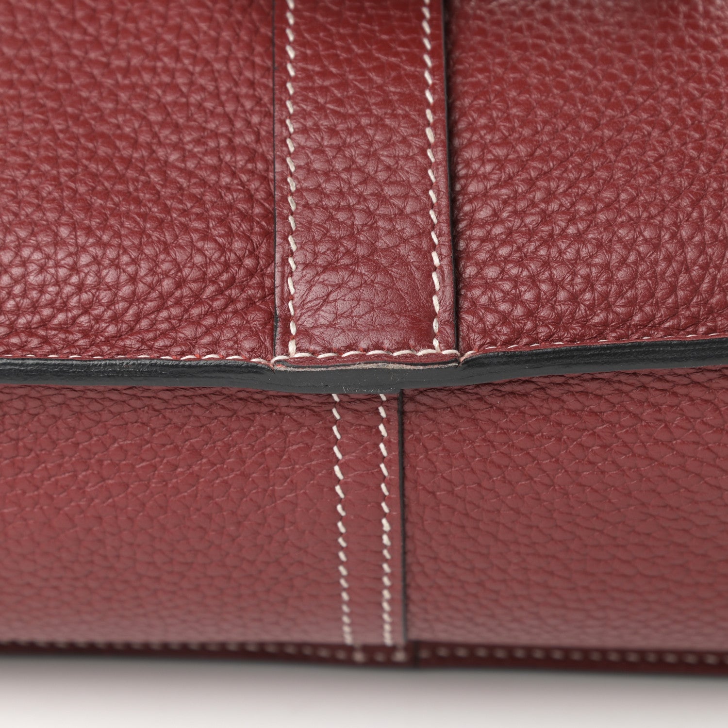 Hermes Taurillon Clemence Halzan 31 GM Rouge Grenat 14 of 14