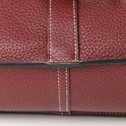Hermes Taurillon Clemence Halzan 31 GM Rouge Grenat 14 of 14