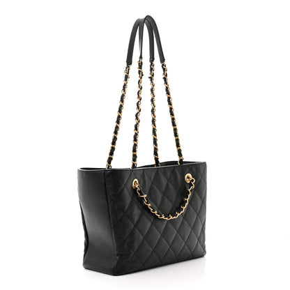 Chanel Caviar Quilted Small Shopping Tote Black 3 of 11