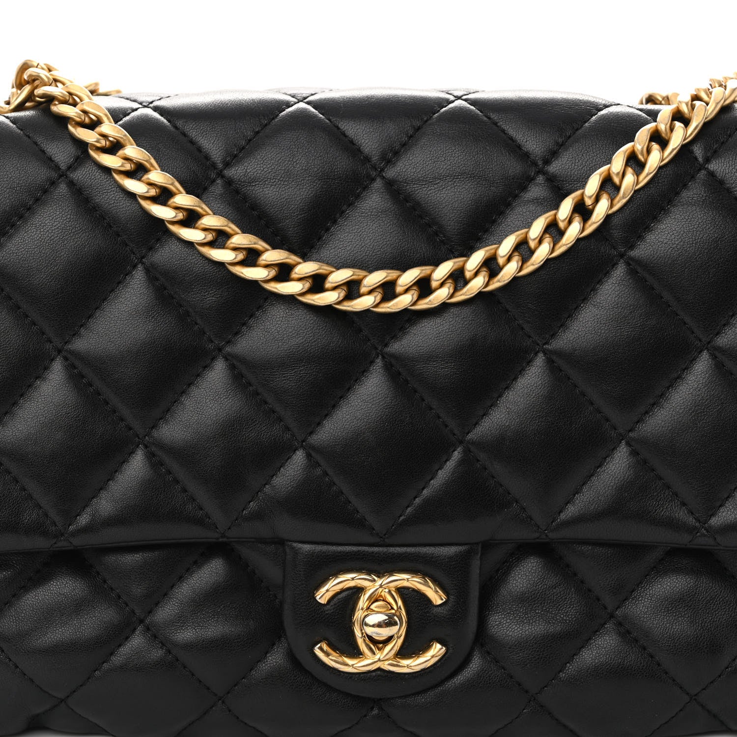 Chanel Lambskin Quilted Medium Pillow Crush Flap Bag Black 8 of 12