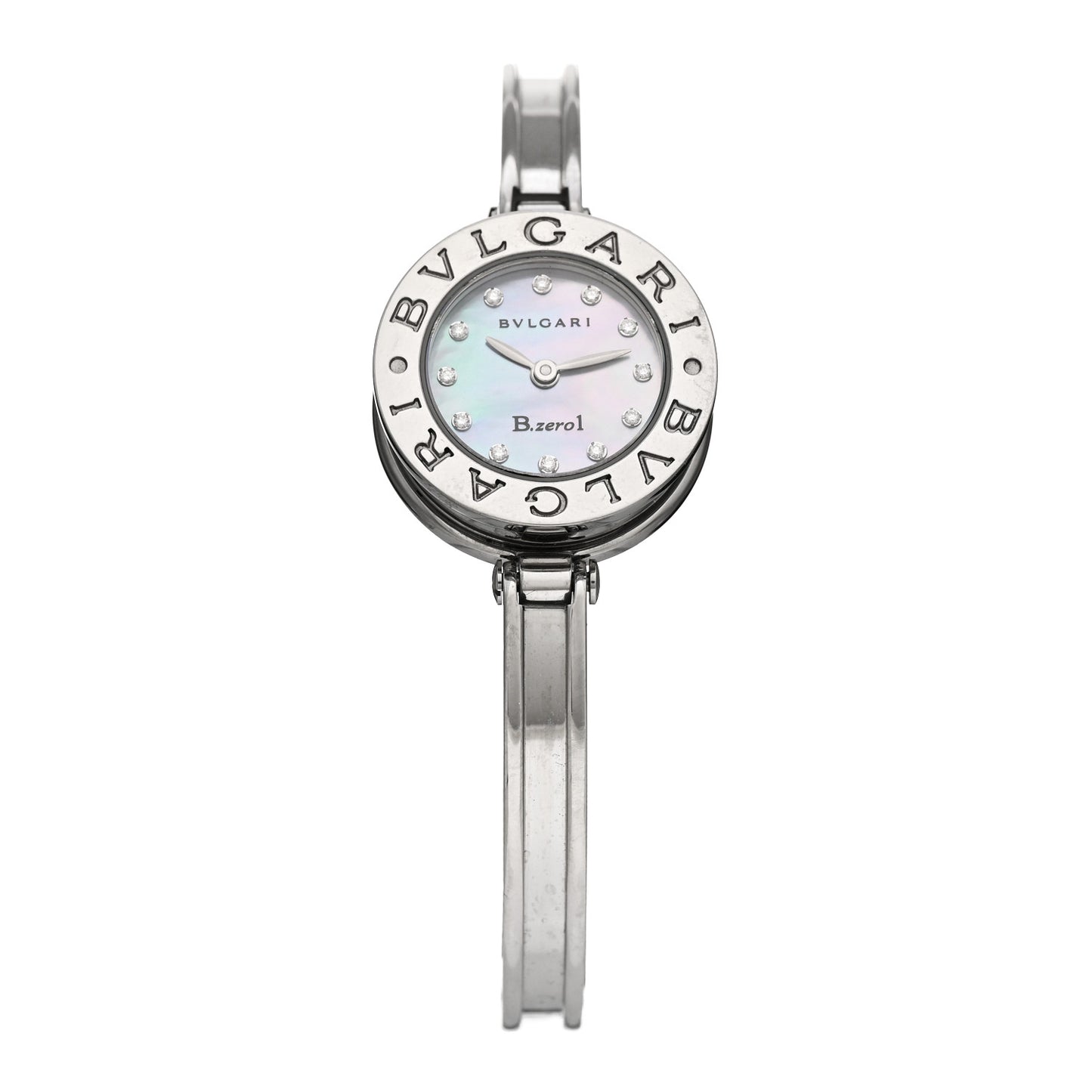 Stainless Steel Diamond Blue Mother of Pearl 22mm B.zero1 Quartz Watch