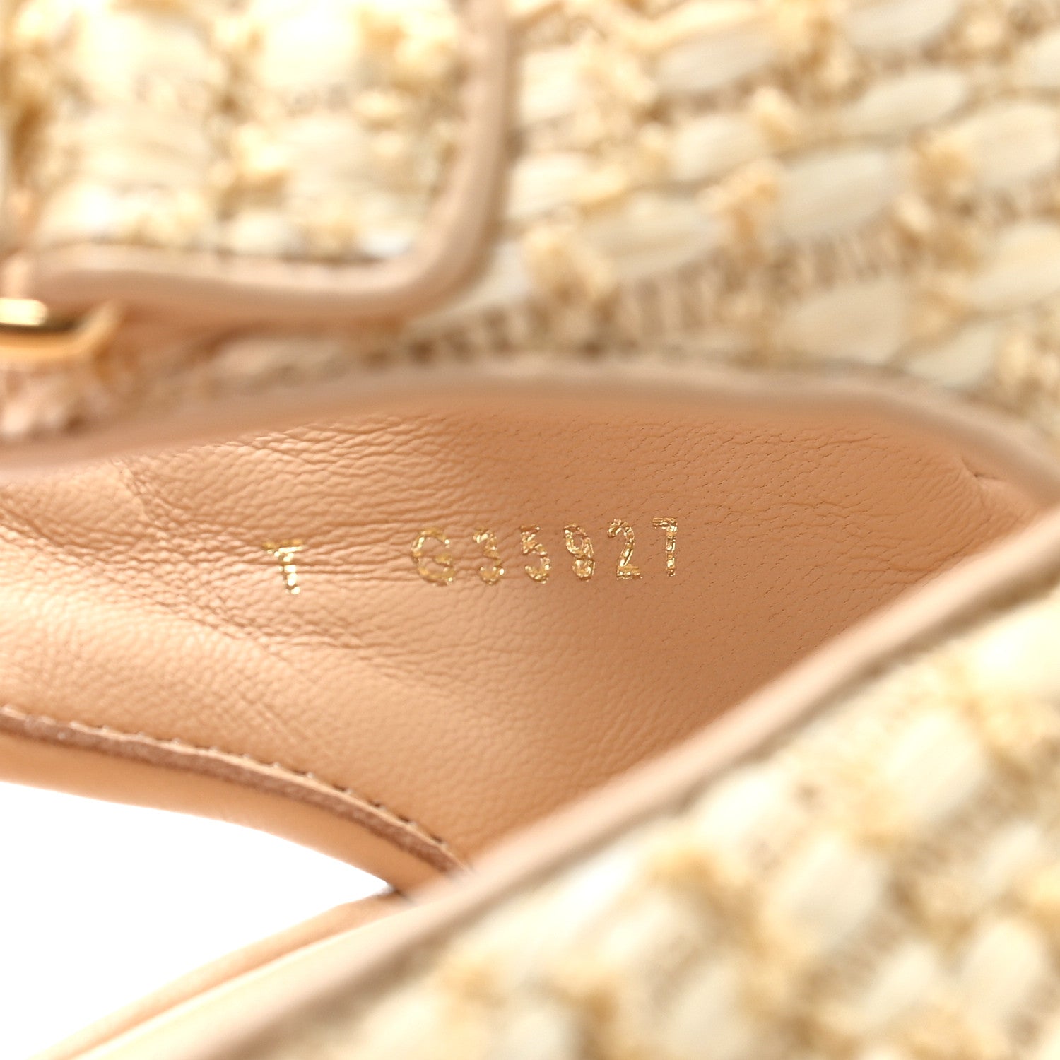 Chanel Braided Fabric Velcro Dad Sandals 38.5 Beige 8 of 19