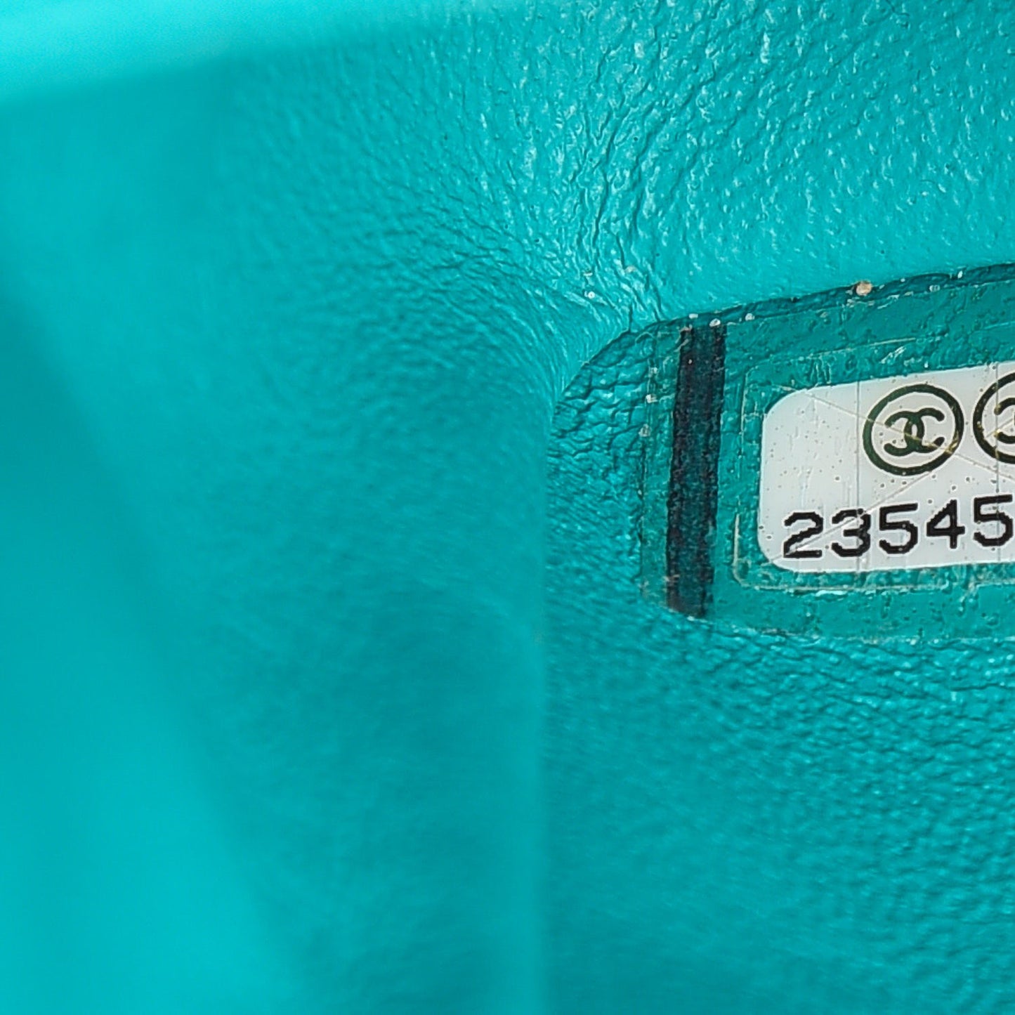 Caviar Quilted Mini Rectangular Flap Turquoise