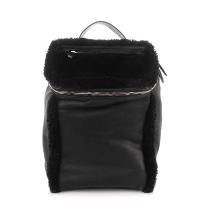 Alexander Wang Shearling Rubberized Lambskin Inside Out Backpack Black 1 of 6