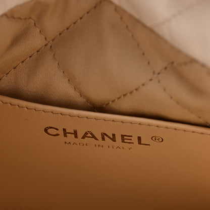 Chanel Shiny Calfskin Quilted Mini Chanel 22 White Black 6 of 10
