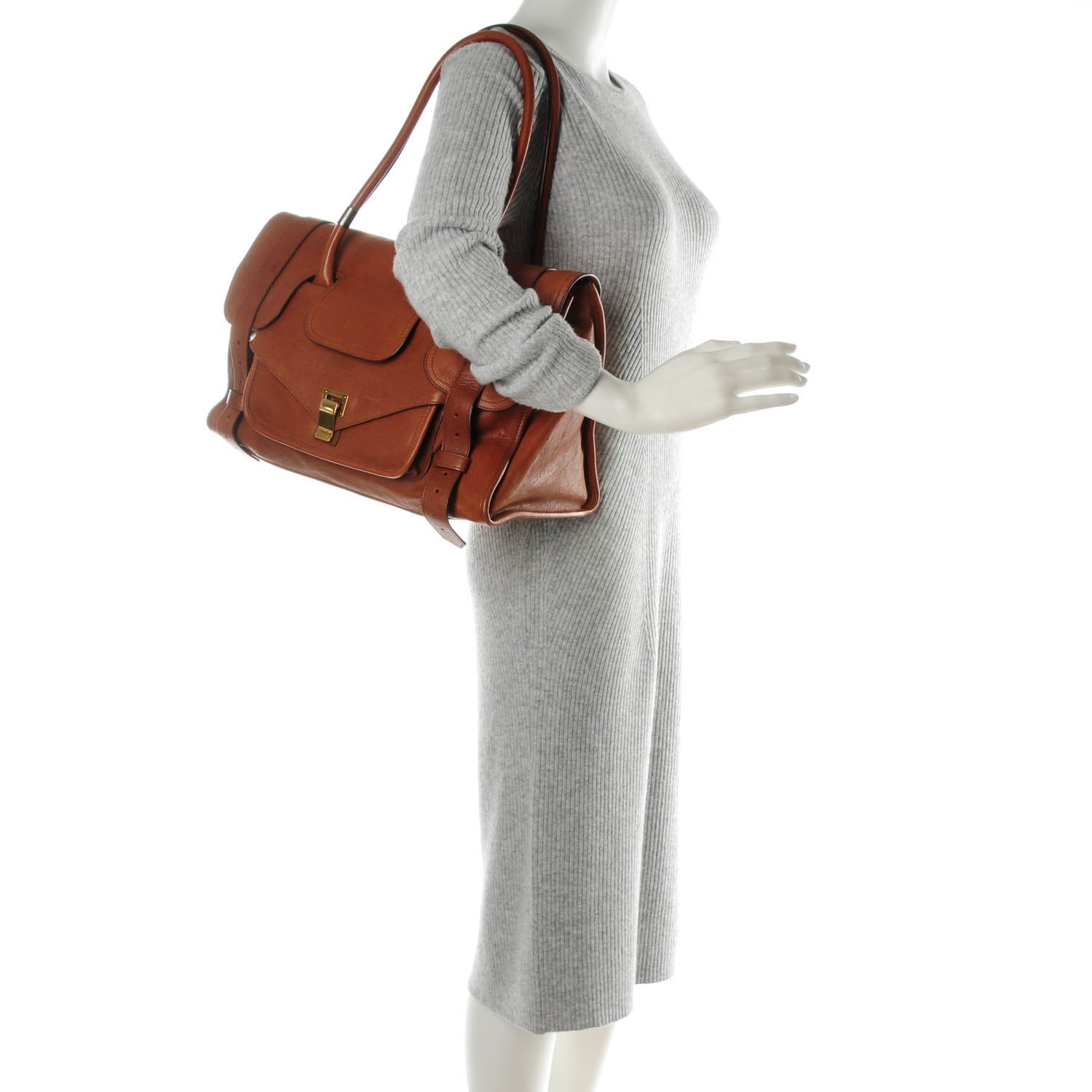 Proenza Schouler Lambskin PS1 Small Keep All Saddle 2 of 7