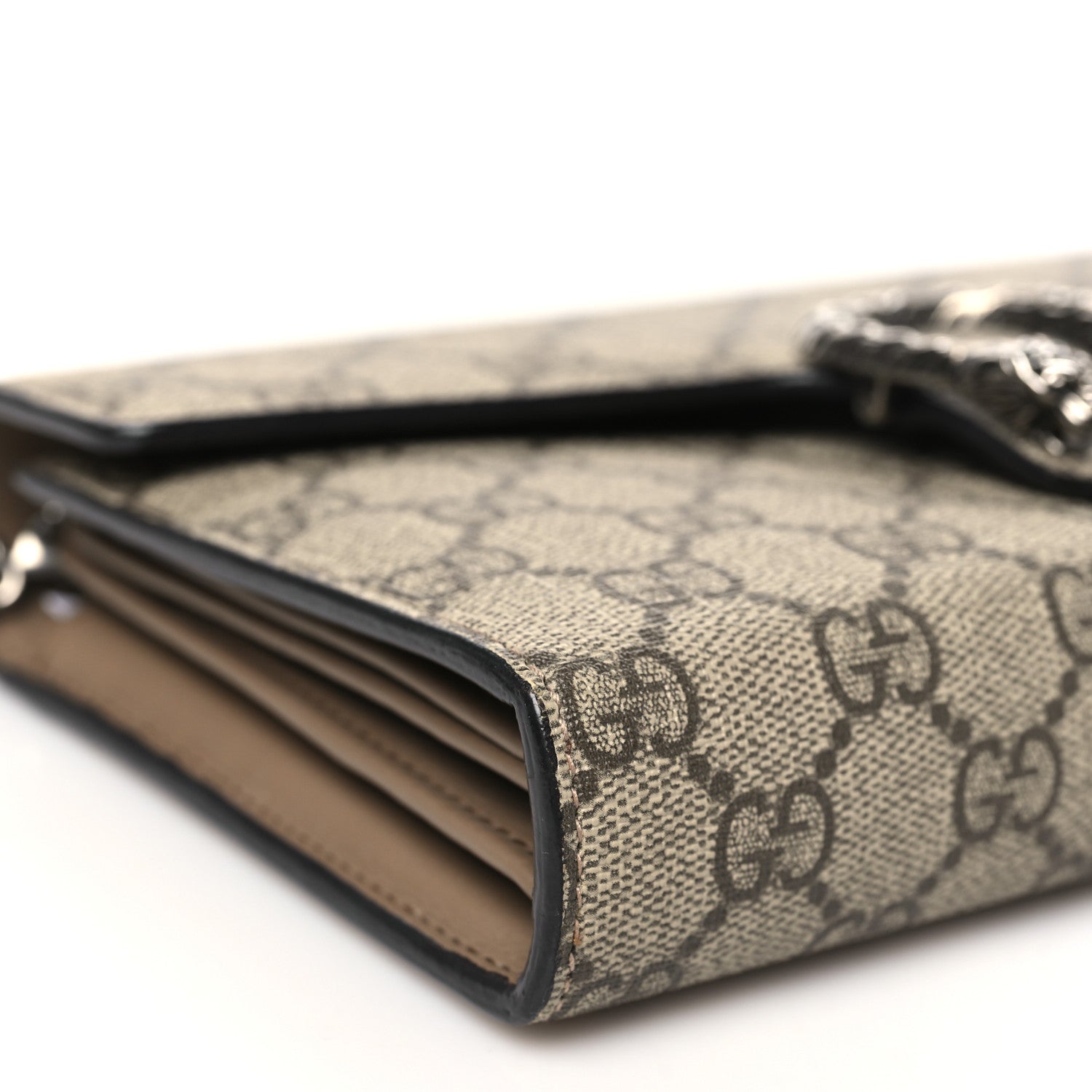 Gucci GG Supreme Monogram Mini Dionysus Chain Wallet Beige Taupe 9 of 11