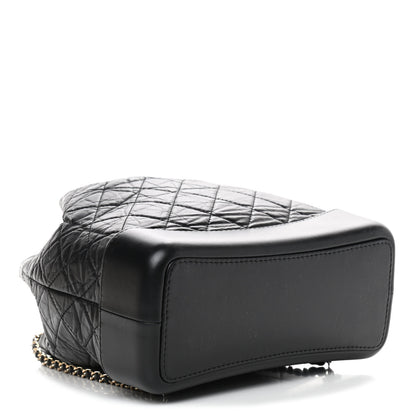 Chanel Aged Calfskin Quilted Gabrielle Backpack Black 3 of 8
