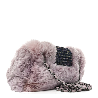 Chanel Rabbit Fur Tweed Small Fantasy Flap Lilac 3 of 10