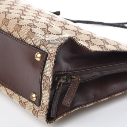 Gucci Monogram Woven Shoulder Bag Brown 15 of 18