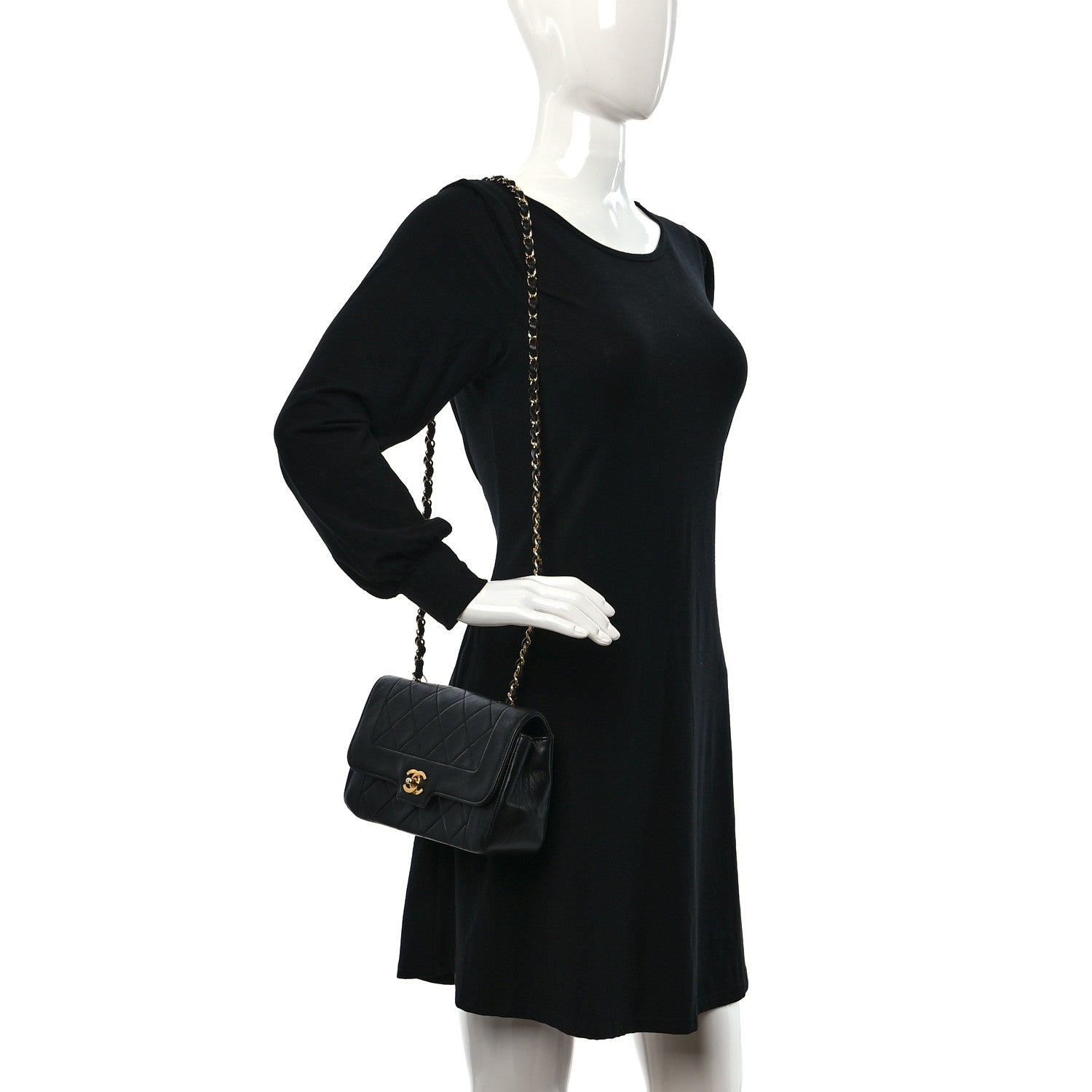 Chanel Lambskin Quilted Small Single Flap Black 2 of 11