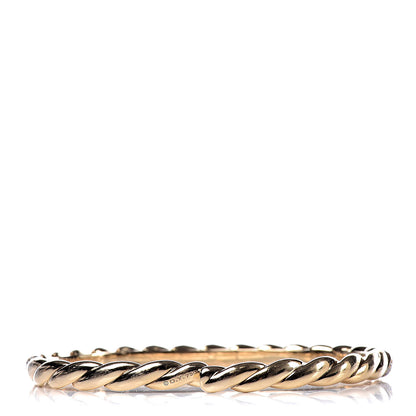 David Yurman 18K Yellow Gold Diamond 5mm Paveflex Single Row Bracelet 3 of 4