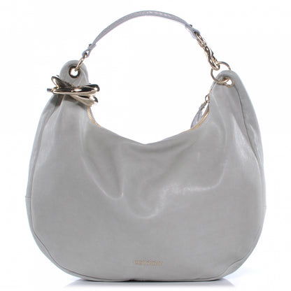 Jimmy Choo Leather L Solar Hobo Pearl Grey 1 of 9