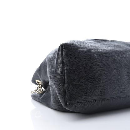 Gucci Pebbled Calfskin Medium Soho Chain Shoulder Bag Black 8 of 10