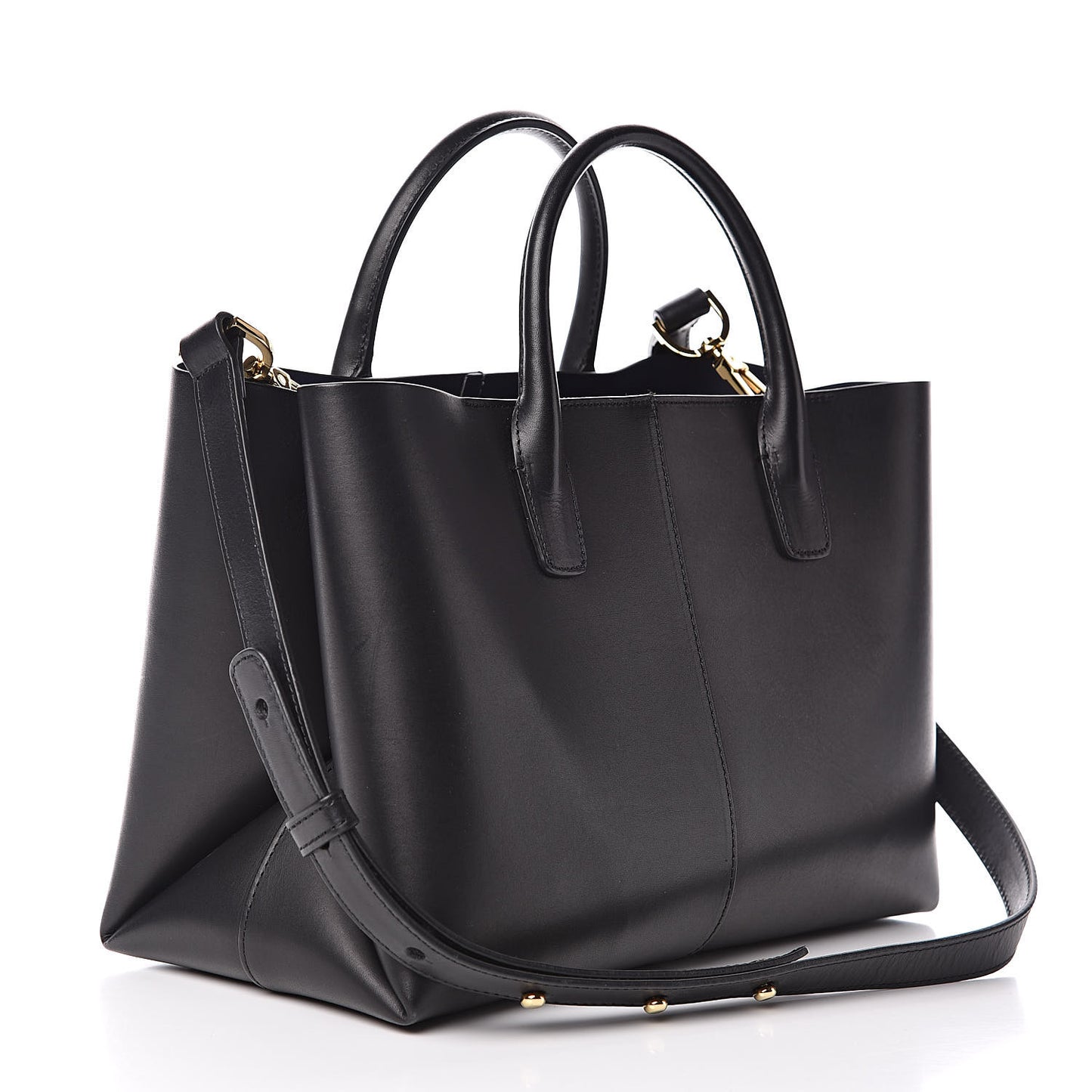 Calfskin Mini Folded Bag Black