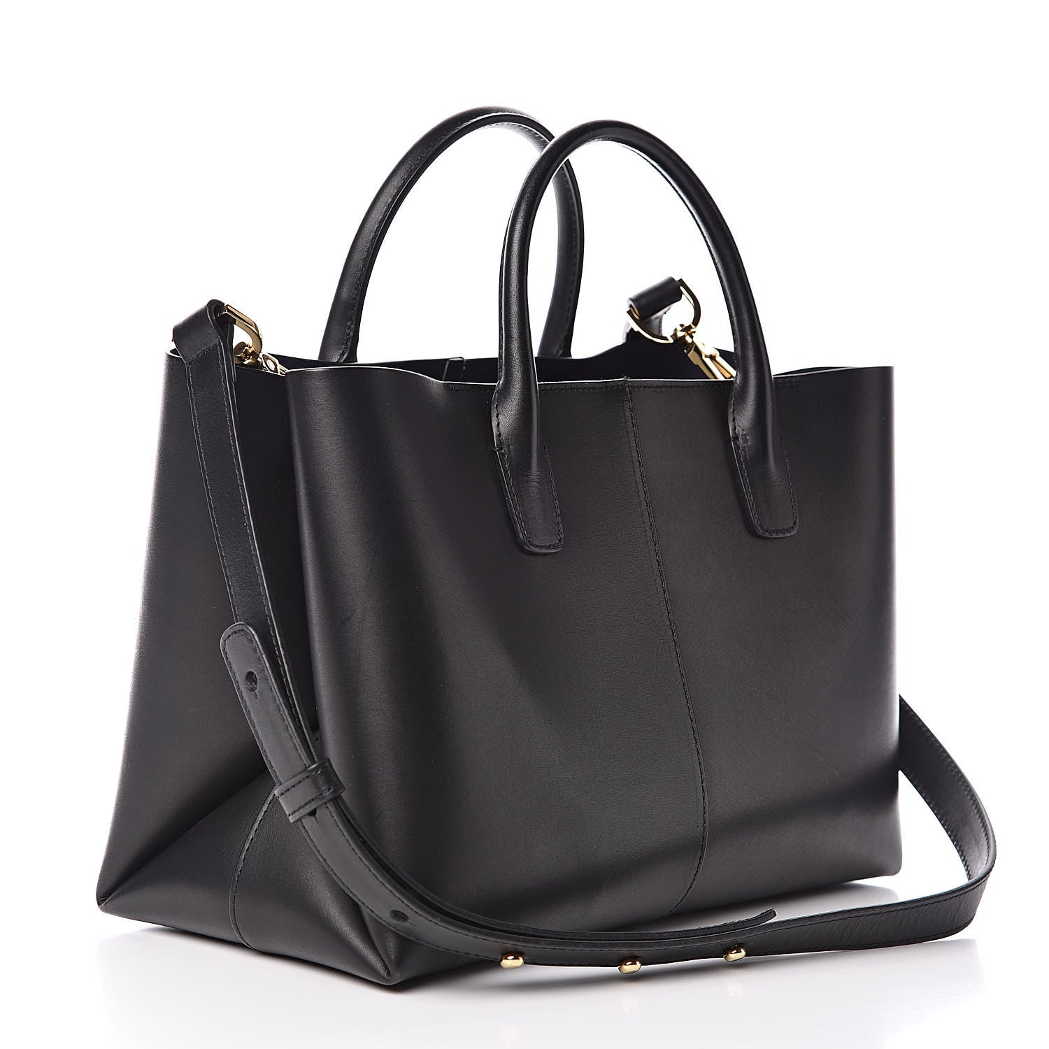 Mansur Gavriel Calfskin Mini Folded Bag Black 3 of 9