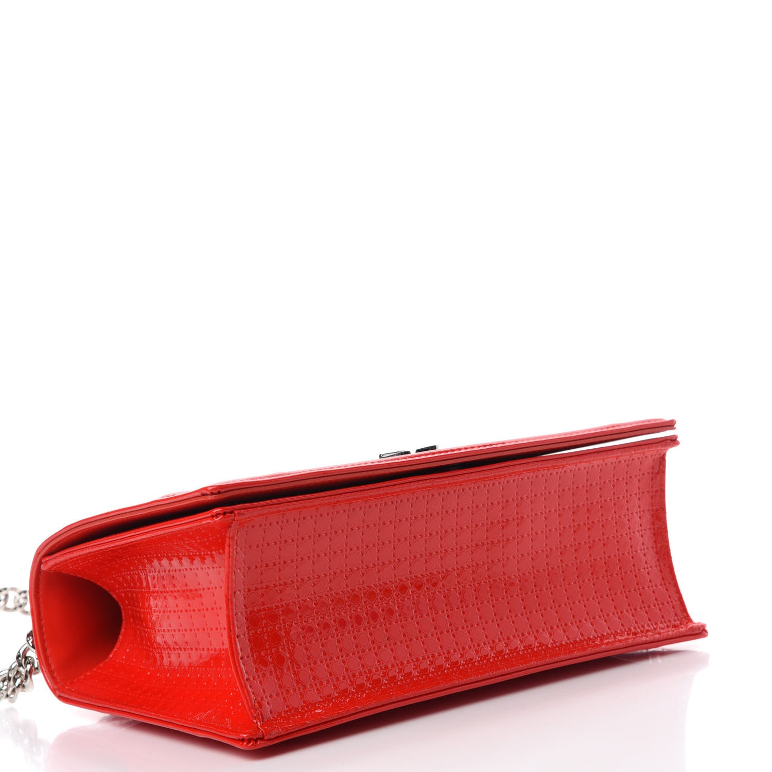 Christian Dior Patent Micro-Cannage Medium Diorama Flap Bag Red 4 of 11