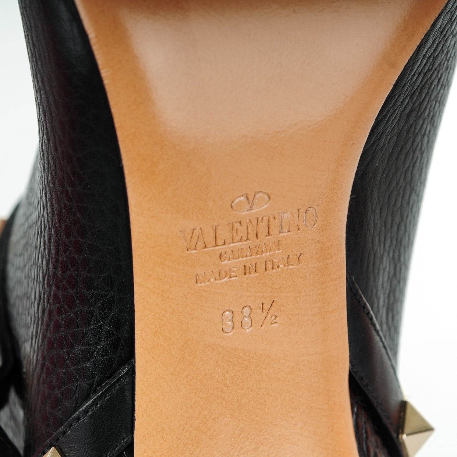 Valentino Garavani Grained Calfskin Rockstud Double Buckle 100mm Ankle Boots 38.5 Black 6 of 7