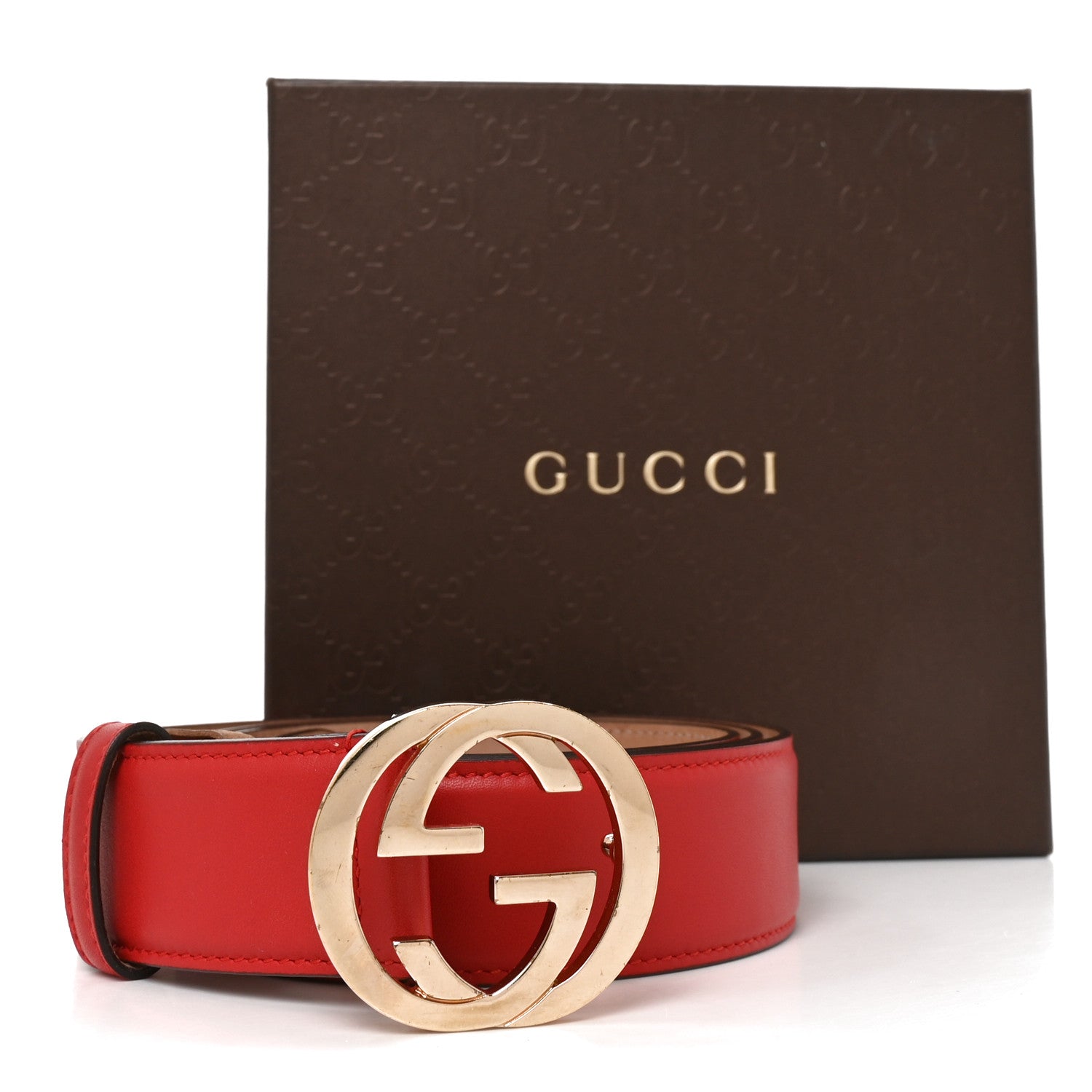 Gucci Guccissima Signature Interlocking G 37mm Belt 105 42