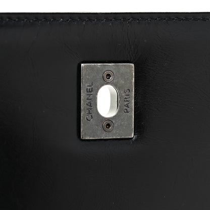 Chanel Glazed Calfskin Quilted Medium Korean Garden Flap Black 11 of 14