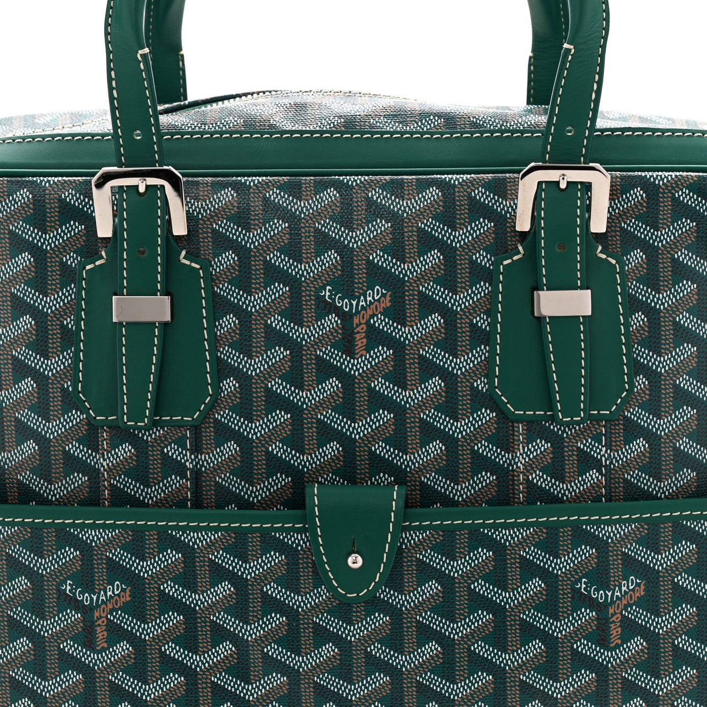Goyardine Ambassade MM Briefcase Green