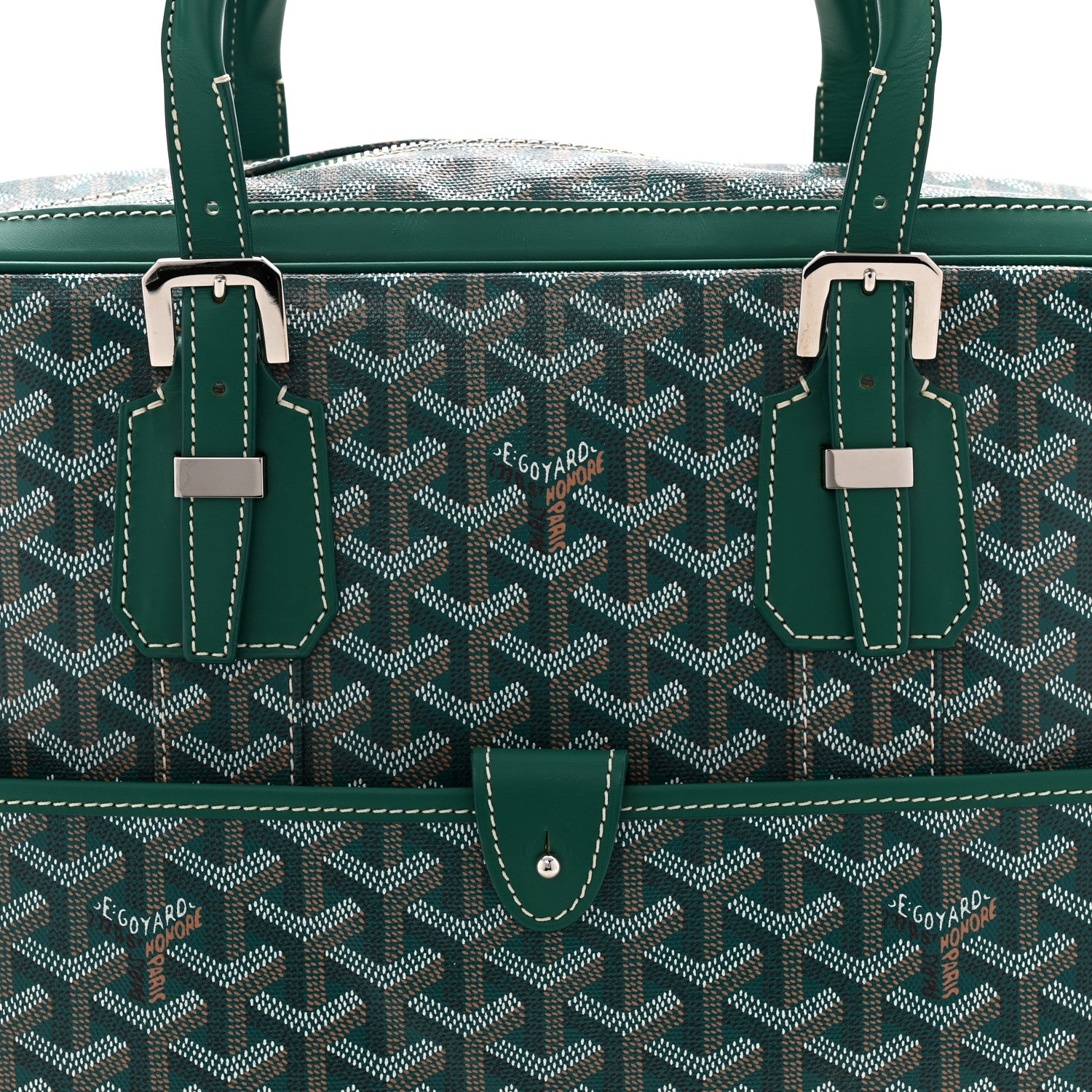 Goyard Goyardine Ambassade MM Briefcase Green 13 of 17