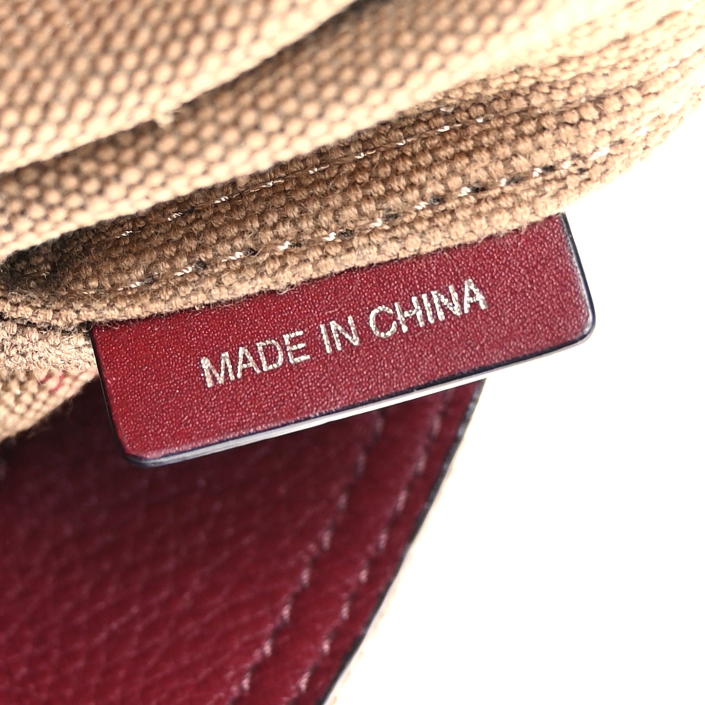Canvas Mega Check Mini Ashby Tassel Crossbody Burgundy Red