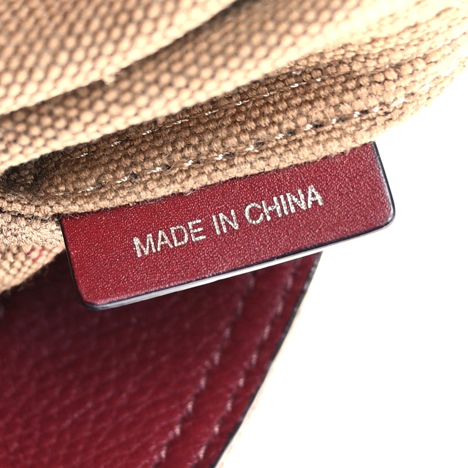 Burberry Canvas Mega Check Mini Ashby Tassel Crossbody Burgundy Red 7 of 12